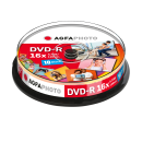 1x10 AgfaPhoto DVDR 47GB 16x Speed Cakebox - Πληρωμή και σε έως 