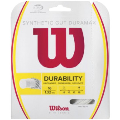 Wilson Synthetic Gut 16 Duramax Tennis String (1.32mm 12.2m)