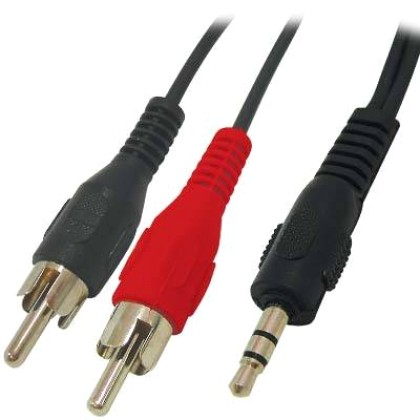 Audio Cable 2x RCA αρσ  3,5mm Stereo αρσ. 5m 18072 DeTech