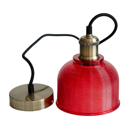 Φωτιστικό Οροφής Κρεμαστό γυαλί E27 κόκκινο VT-7150 V-TAC