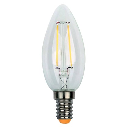 Λαμπτήρας LED E14 κεράκι Filament 4 watt Ζεστό Λευκό 2700K ledis