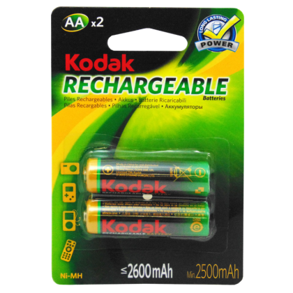 Μπαταρία Επαναφορτιζόμενη AA Kodak KAAHR-2 2600mAh 2 Τεμάχια