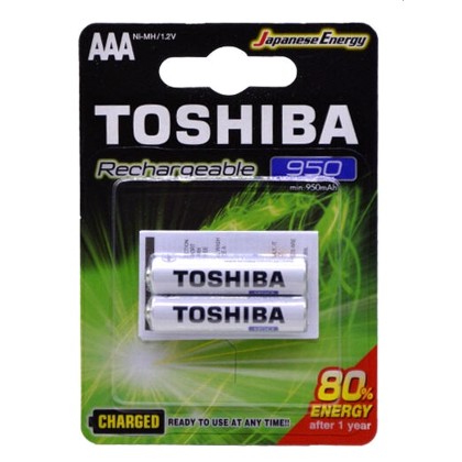 Toshiba Μπαταρία Επαναφορτιζόμενη AAA 950mAh TNH-03GAE 2 Τεμάχια
