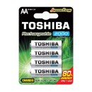 Toshiba Μπαταρία Επαναφορτιζόμενη AA 2000mAh TNH-6GME 4 Τεμάχια