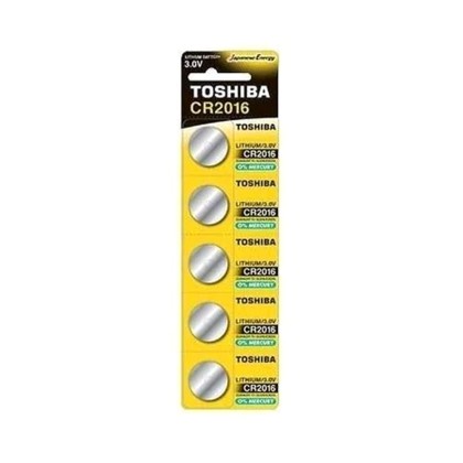 Toshiba Μπαταρία Λιθίου 3V CR2016 πακέτο 5 τεμαχίων
