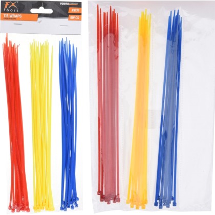 Σετ Δεματικών καλωδίων (Cable Ties Set ) χρωματιστά 25cm 50 τεμά