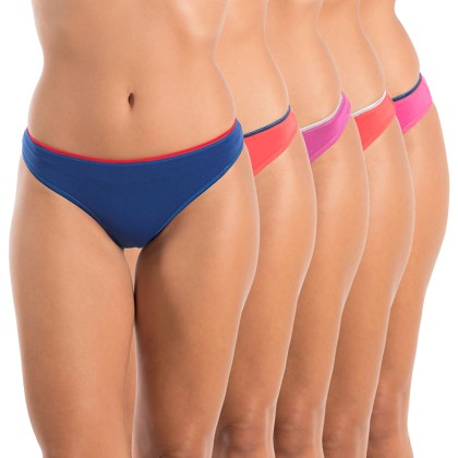 AA Underwear Bikini - 90%Cotton10%El - 5 pack multi color
