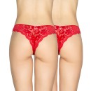 AA Underwear Brasil Lace + cotton/modal 2 pack Red