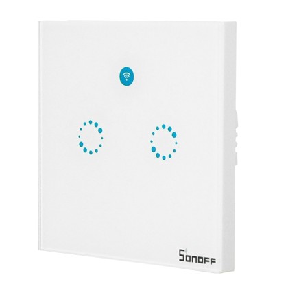 SONOFF T1 2 GANG Touch Wifi Wall Switch Smart Home Wireless LED 