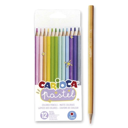 Ξυλομπογιες Carioca Pastel 12 Χρωματων   60-748