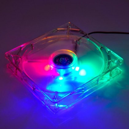 PC Fan Διάφανο RGB LEDS 120x25mm