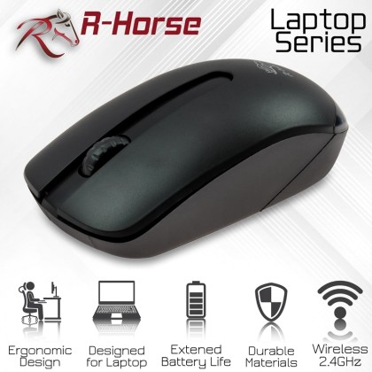 R-Horse Mouse Wireless Black Rf-6890