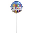 Μπαλονι Birthday με Καλαμακι Μπαλονι=45x45cm  17-52
