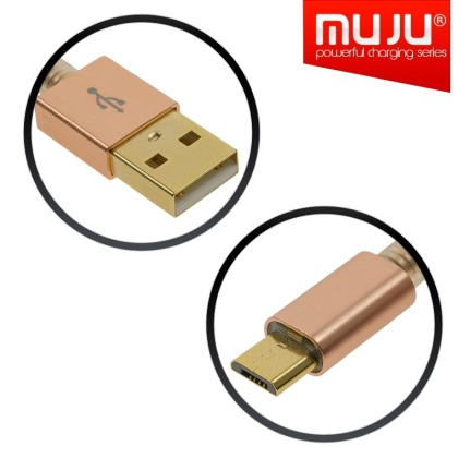 MUJU Καλώδιο Φόρτισης - Δεδομένων Micro Usb 1m Pink