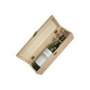 Ξύλινο αλουστράριστο κουτί για 1 φιάλη κρασί [20601235]