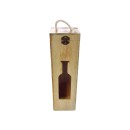 Ξύλινο αλουστράριστο κουτί για ένα μπουκάλι κρασί [20601181]