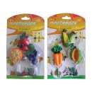 Σετ 3 αυτοκόλλητα κρεμαστράκια τοίχου φρούτα και λαχανικά [00404