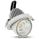 LED Φωτιστικό V-TAC COB Zoom Downlight 33W Στρογγυλό Κινητό με Β
