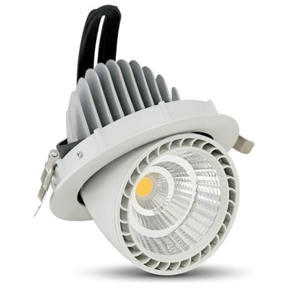 LED Φωτιστικό V-TAC COB Zoom Downlight 33W Στρογγυλό Κινητό με Β