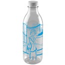 Πλαστικό διάφανο μπουκάλι 1lt με σχέδια [70607221]