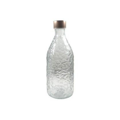Γυάλινο μπουκάλι νερού 1 λίτρου με χρυσό βιδωτό καπάκι Dimond [7