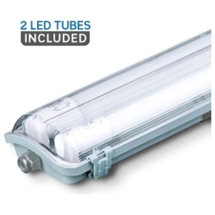 LED Φωτιστικό Αδιάβροχο με 2 Λάμπες LED τύπου φθορίου 2X 22W 150