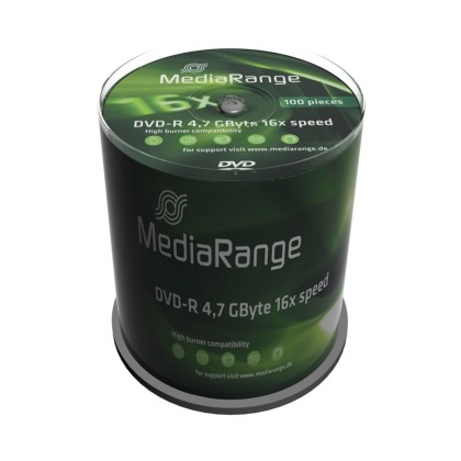 MEDIARANGE DVD-R, 4.7GB, 16x, 100τμχ Cake box