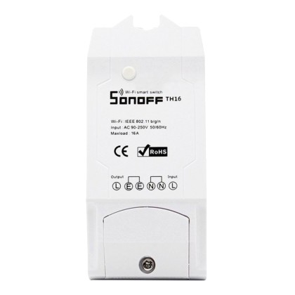 SONOFF Smart Διακόπτης TH16, υγρασίας - θερμοκρασίας, 16A, WiFi,