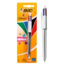 BIC στυλό διαρκείας 4 Colours με μύτη 1mm, ασημί