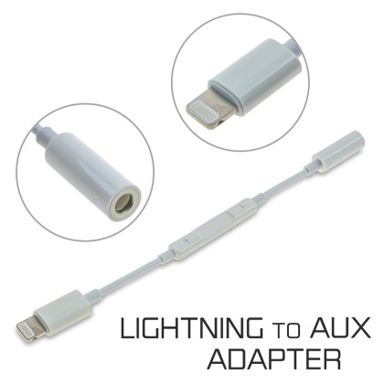 Lightning to Headphone audio (3.5) White