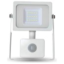 LED Προβολέας 10W SAMSUNG CHIP slim SMD Λευκός με Ανιχνευτή Κίνη