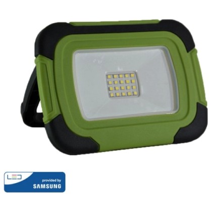 LED Προβολέας V-TAC 10W Samsung SMD με μπαταρία επαναφορτιζόμενο