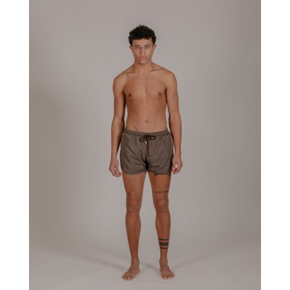 NÉ EN AOÛT Short length swim shorts in elephant color