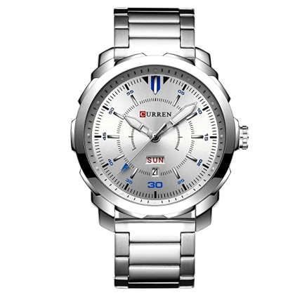 Ανδρικό Ρολόι Χειρός Curren M8266 Male Quartz Watch - Silver and