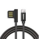 Remax Angle (90°) / Regular USB to Lightning Cable Μαύρο 1m (Emp
