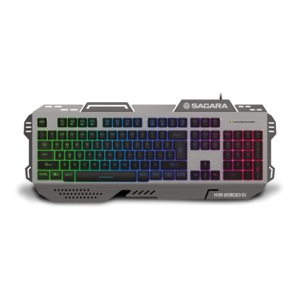 Aluminium Gaming Keyboard RGB Zeroground KB-2300G SAGARA