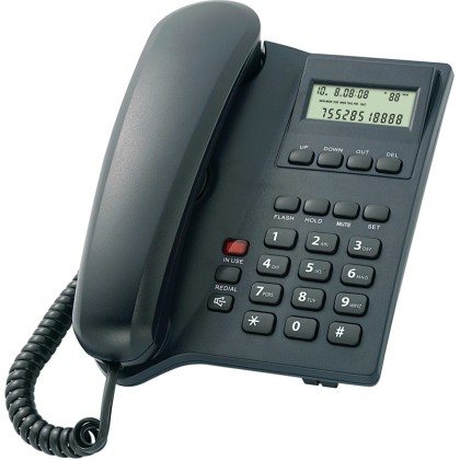 Powertech Elly Σταθερό ενσύρματο τηλέφωνο PT-506, LCD, Black
