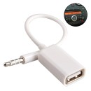 AUX to USB Adapter - 3.5mm Male AUX Audio Jack Plug to USB 2.0 F