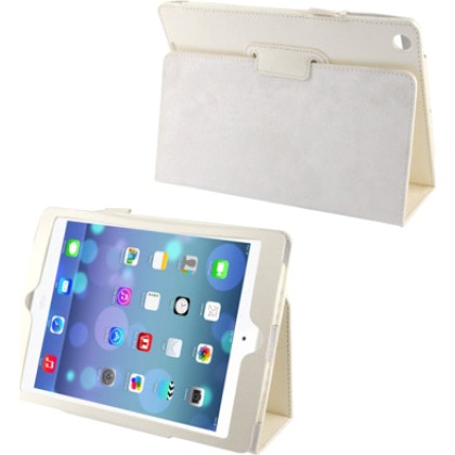 Apple iPad Air 2 -Δερμάτινη Αναδιπλούμενη Θήκη Stand Λευκό (ΟΕΜ)