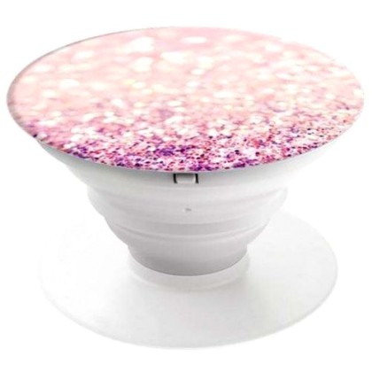 Oem Pop Socket glitter dots And Stand For Mobile Phones - Pink