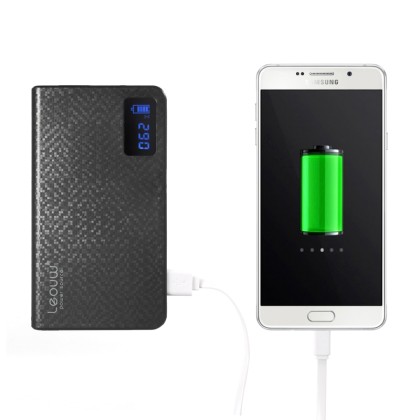 Leouw LE-212 External Battery Pack 12000mAh with LCD , Lithium I