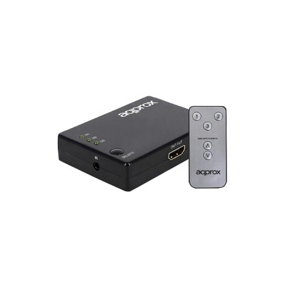 Approx 3 Port HDMI Switch w/IR Sensor & Remote Control (APPC