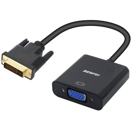 Active DVI-D to VGA Adapter, Benfei DVI-D 24+1 to VGA Male to Fe