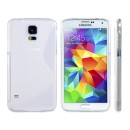 S Pattern Plastic Case for Samsung Galaxy S5 i9600 (White)(OEM)