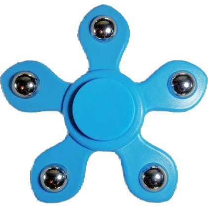 Παιχνίδι Στρες Ανακούφισης Γαλάζιο- 5 Balls Plastic EDC Spinner 