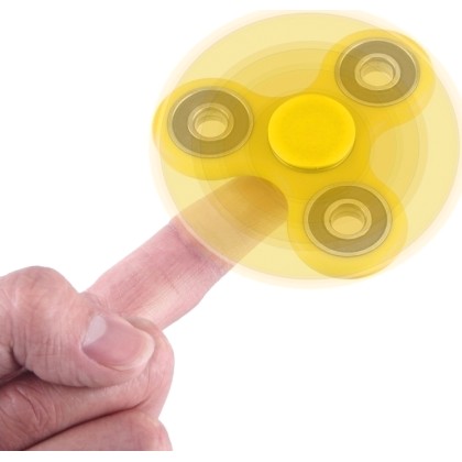 Παιχνίδι Στρες Ανακούφισης Adhd Κίτρινο -  Fidget Spinner POM Th