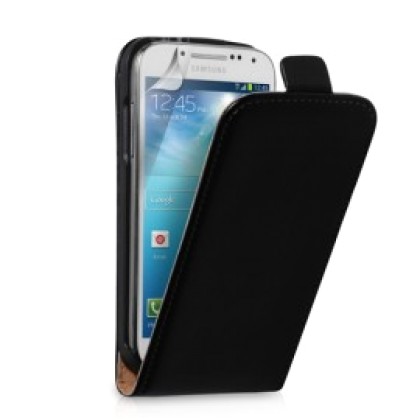 Δερμάτινη Θήκη Flip Slido Stand για Samsung Galaxy i9500 S4 -Μαύ