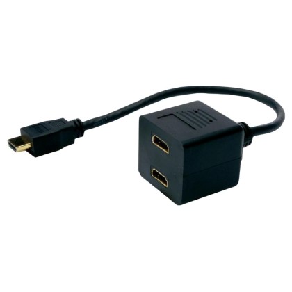 Powertech HDMI Splitter 19pin male / 2x Female Hdmi Gold - Coope