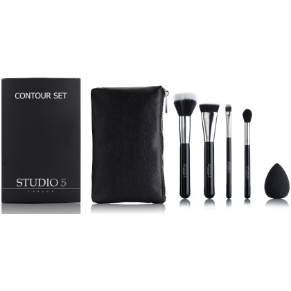 Σετ 4 πινέλων Studio 5 Cosmetics Contour Brush Set & Pro Ble