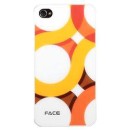 Σκληρή Θήκη Face Apple iPhone 4/4S Circle Λευκό - Πορτοκαλί